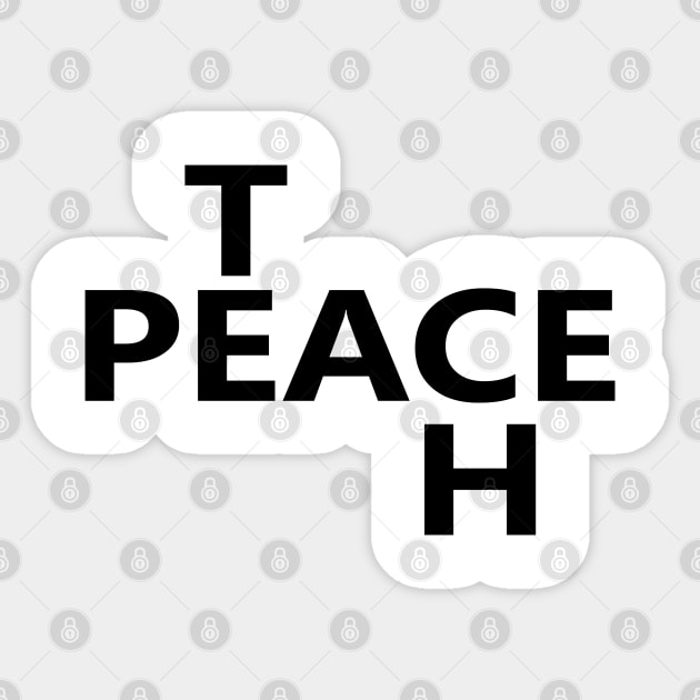 Teach Peace Sticker by Capital Blue